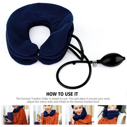 Neck Stretcher Inflatable Air Neck Traction Apparatus Device Soft Neck Cervical Collar Pillow