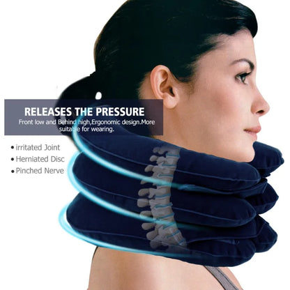 Neck Stretcher Inflatable Air Neck Traction Apparatus Device Soft Neck Cervical Collar Pillow